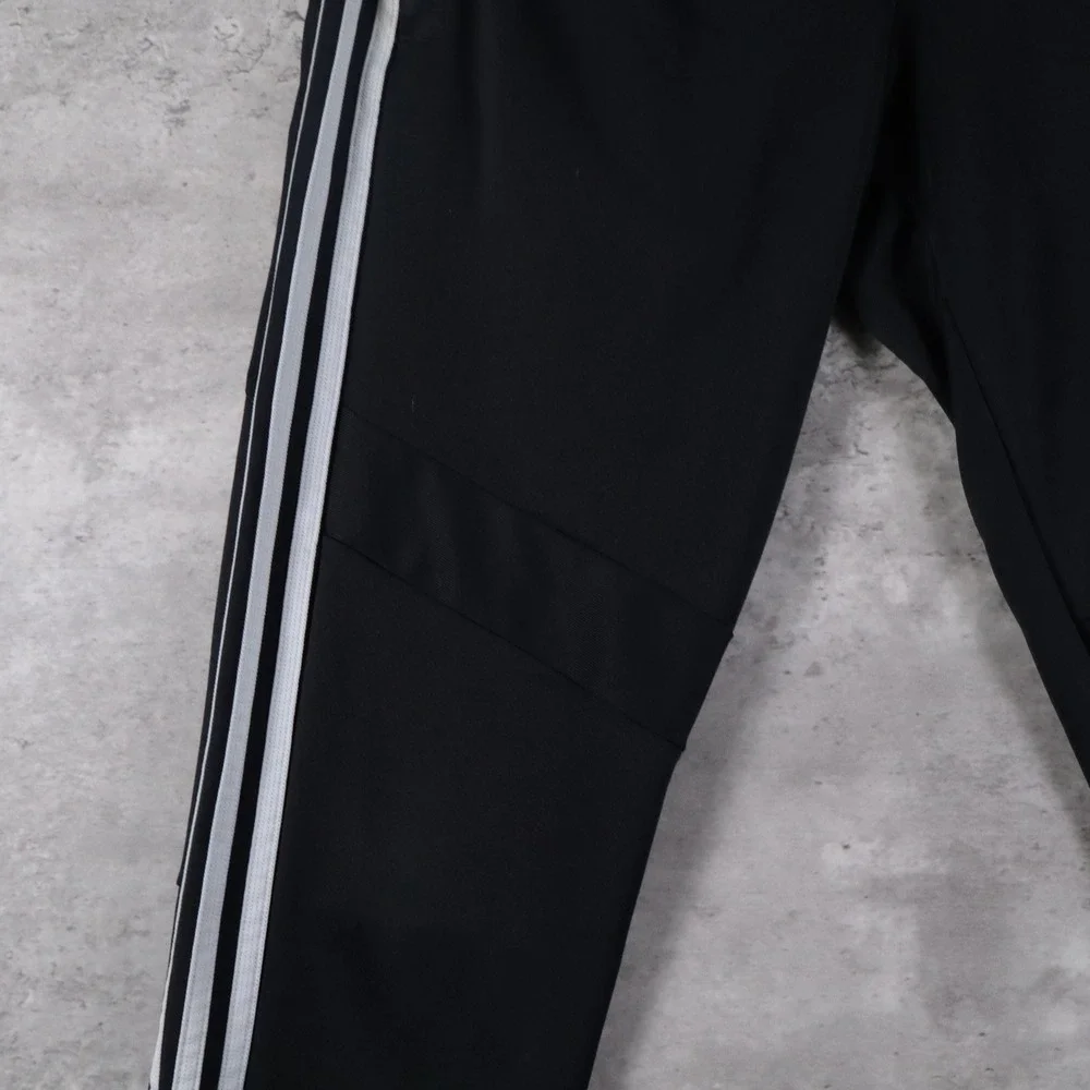 modern adidas track pants slim black white stripes mens m